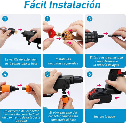 🔝Hidrolavadora ForcePRO™️ Alta presion portatil 48v (Hoy gratis 1 Bateria)