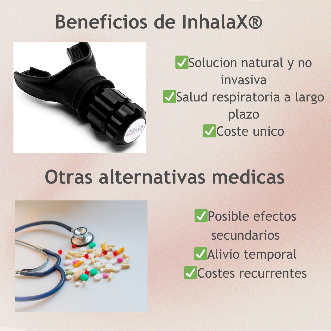 InhalaX®️ Ejercitador de Pulmones - Respiración mejor